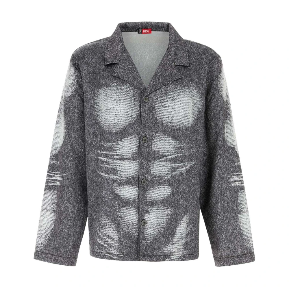 Diesel Casual Shirts Gray Heren
