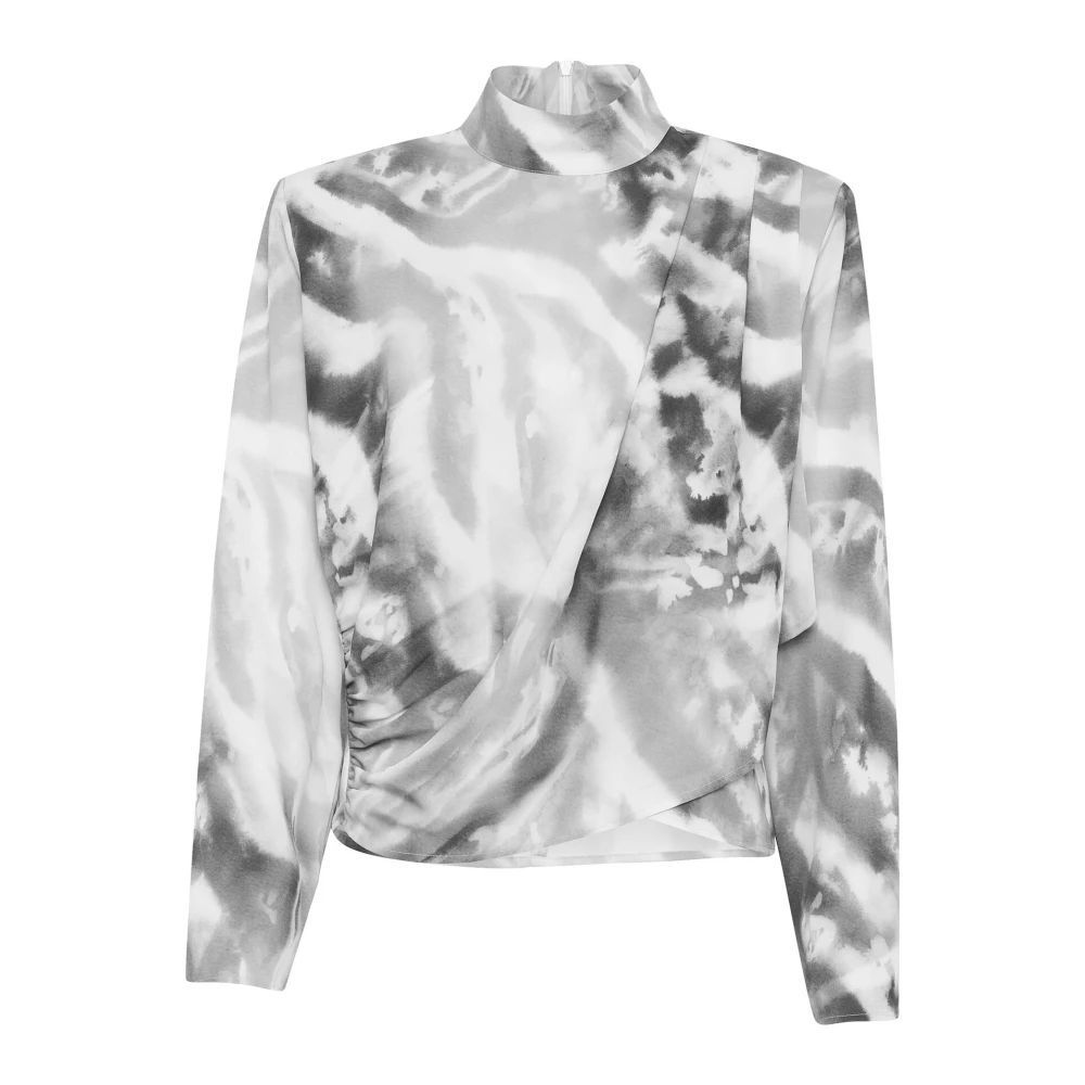 Gestuz Dierenprint Gedrapeerde Blouse Multicolor Dames