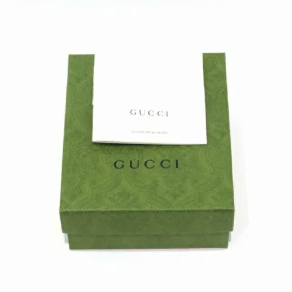 Gucci Vintage Tweedehands Beige Gecoate Canvas Portemonnee Beige Dames
