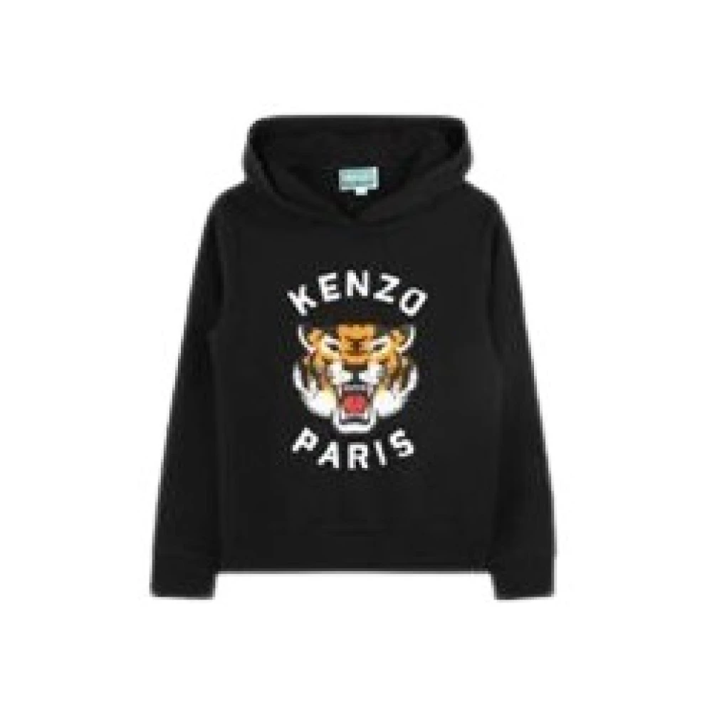 Kenzo Grå Lucky Tiger Hoodie Gray, Unisex