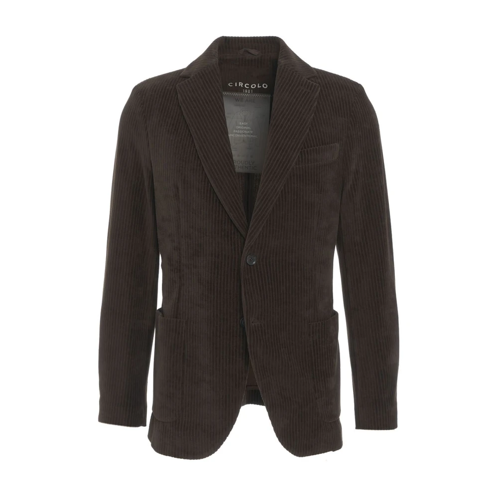 Circolo 1901 Bruine Blazer Aw24 Herenmode Brown Heren