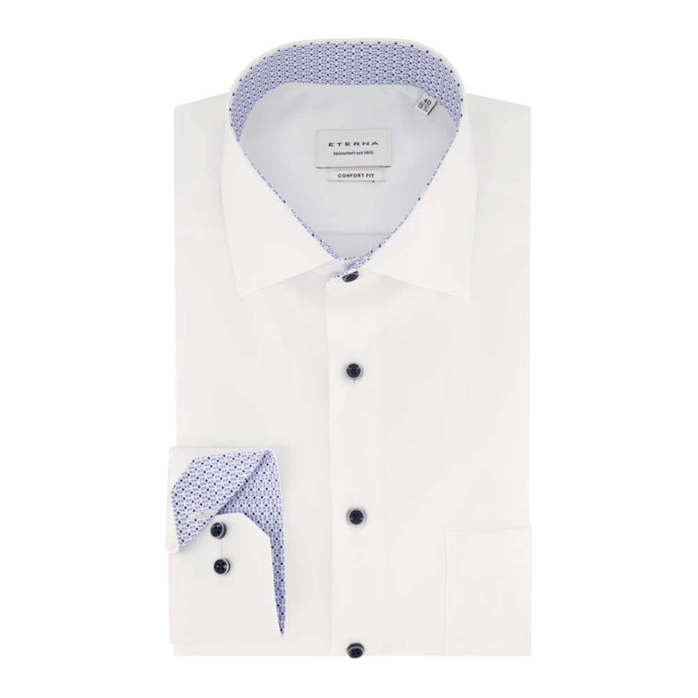 Eterna Zakelijk Overhemd Wit Comfort Fit White Heren