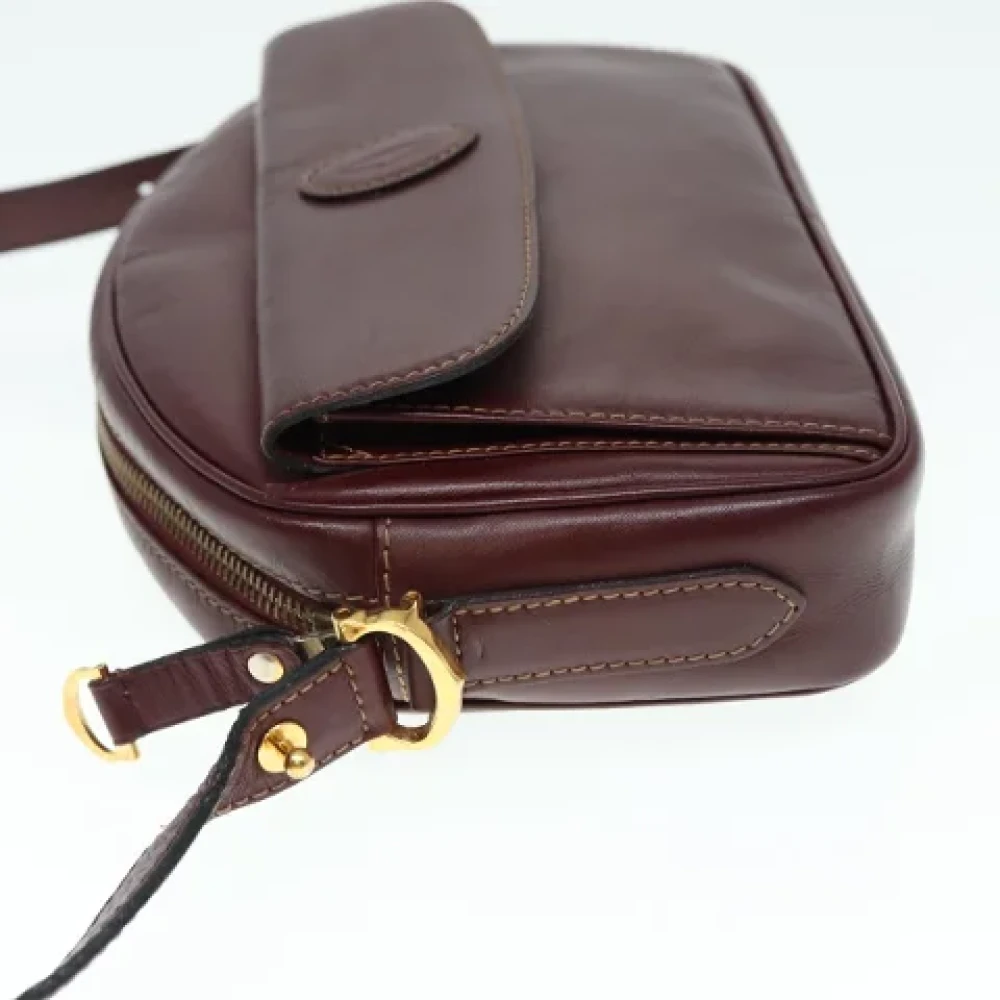 Cartier Vintage Pre-owned Leather shoulder-bags Red Dames