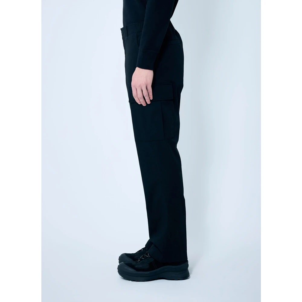 Moncler Katoenen Twill Cargo Broek Black Heren