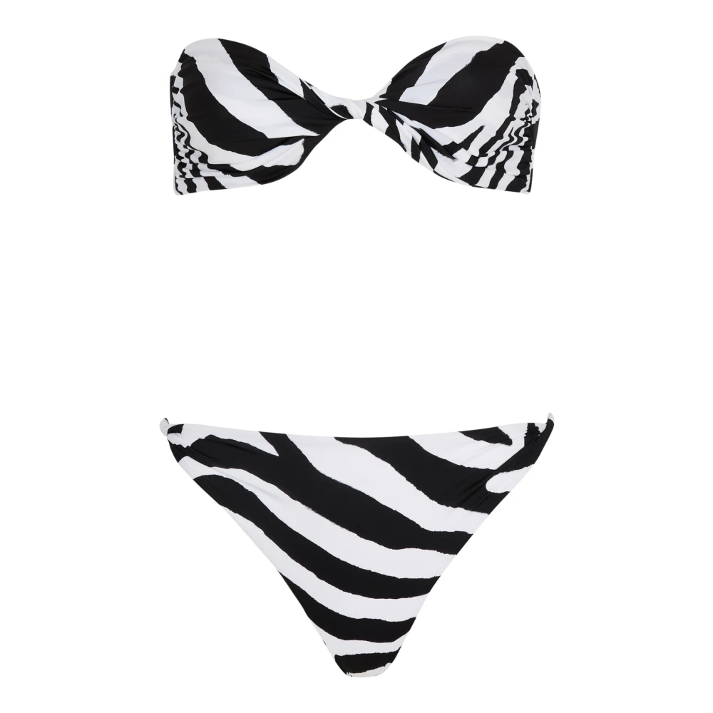 Balmain Donna Nero - Costume Da Bagno Due Pezzi Zebra - Swimwear - 2XS