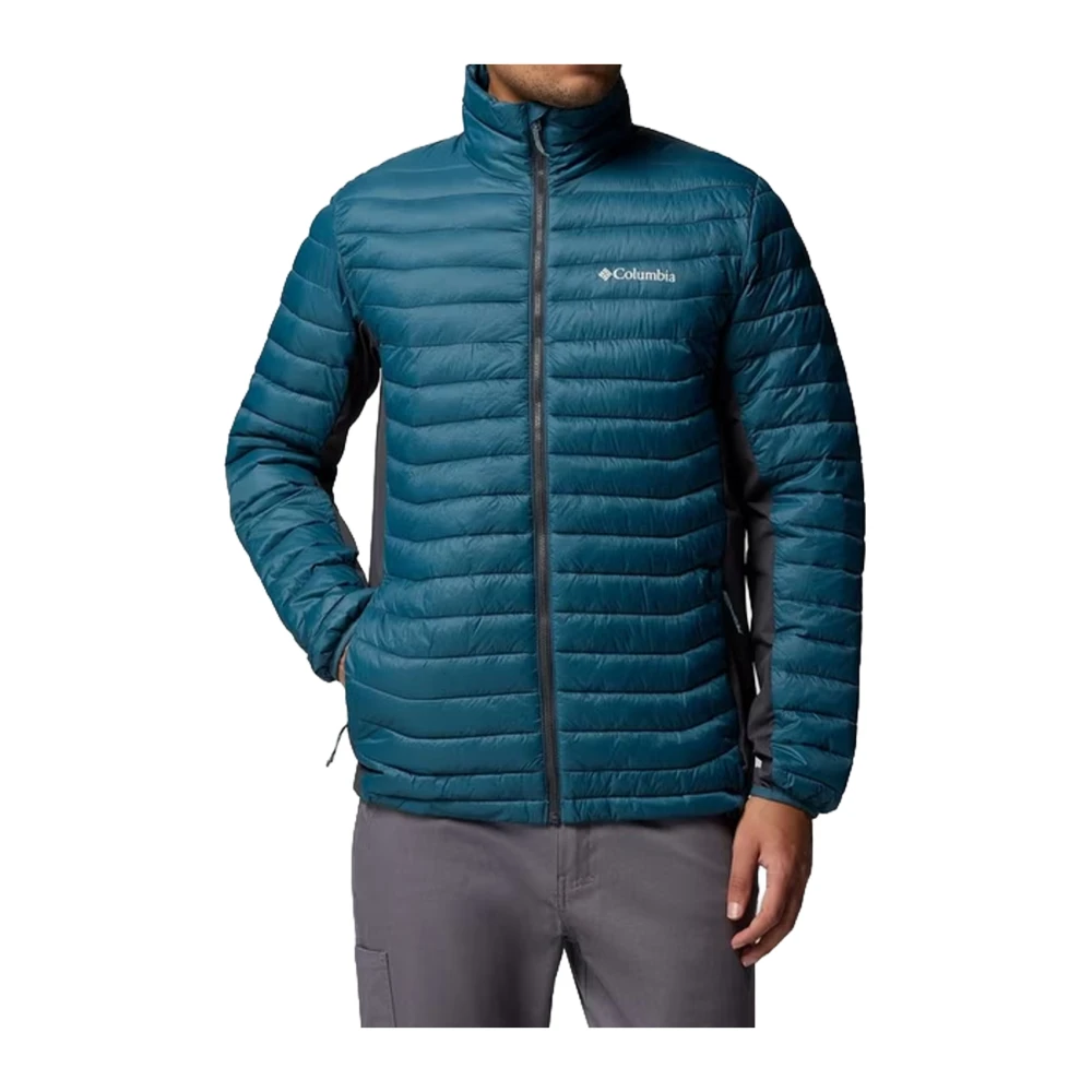 Columbia Men's Blue Powder Pass Hybrid Jacket - Winter Jackets - 2XL - Jackets