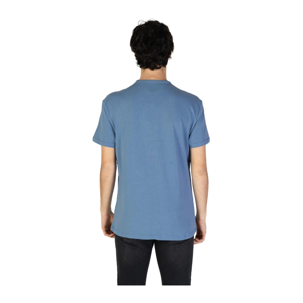 Tommy Jeans Blauw Katoenen Ronde Hals T-shirt Blue Heren