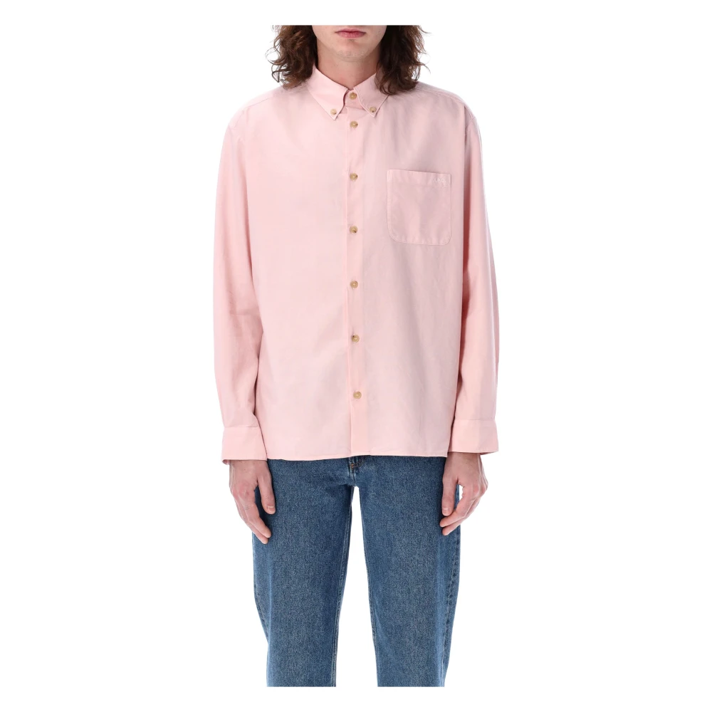 A.p.c. Klassieke Mateo Overhemd voor Mannen Pink Heren