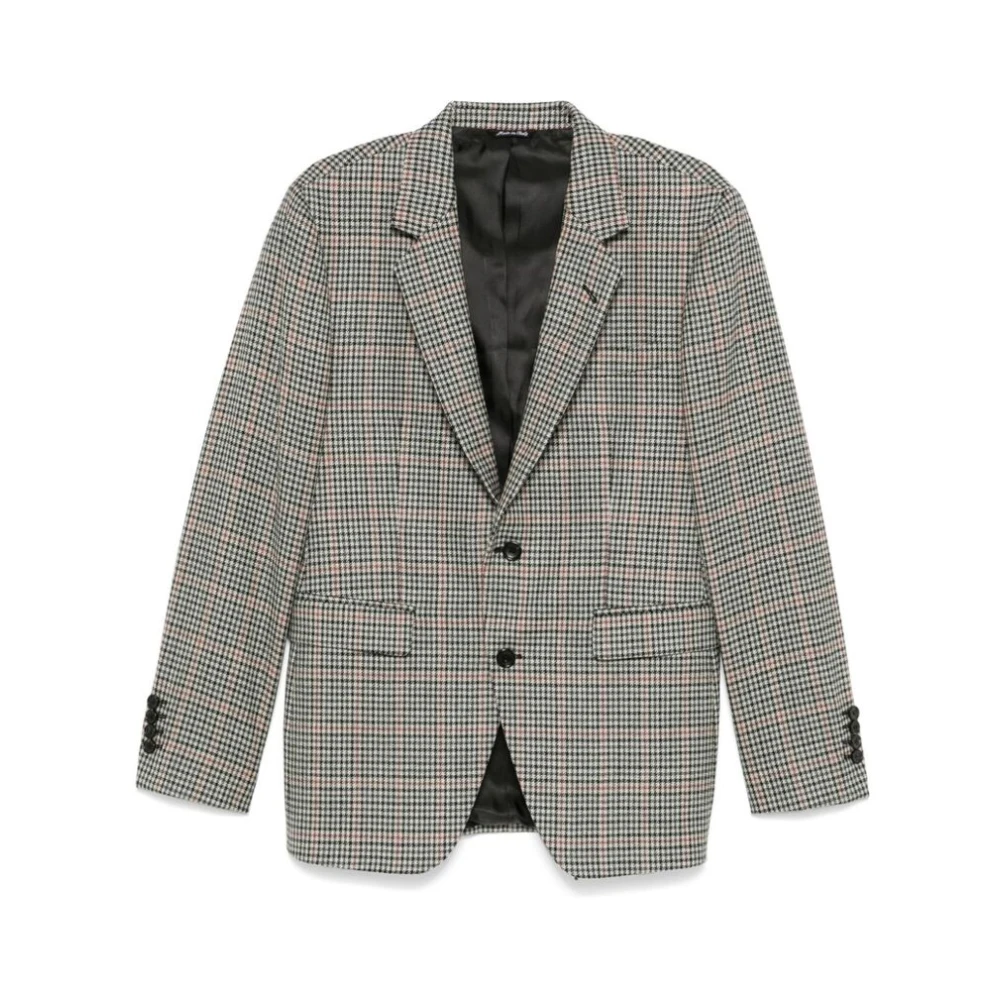 Reveres 1949 Pied-de-poule Wollen Jas Gray Heren