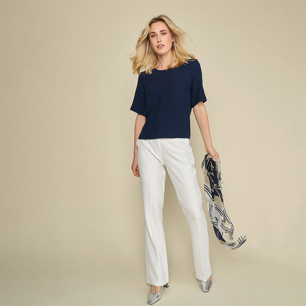 Marie Méro Witte Straight-Cut Broek White Dames