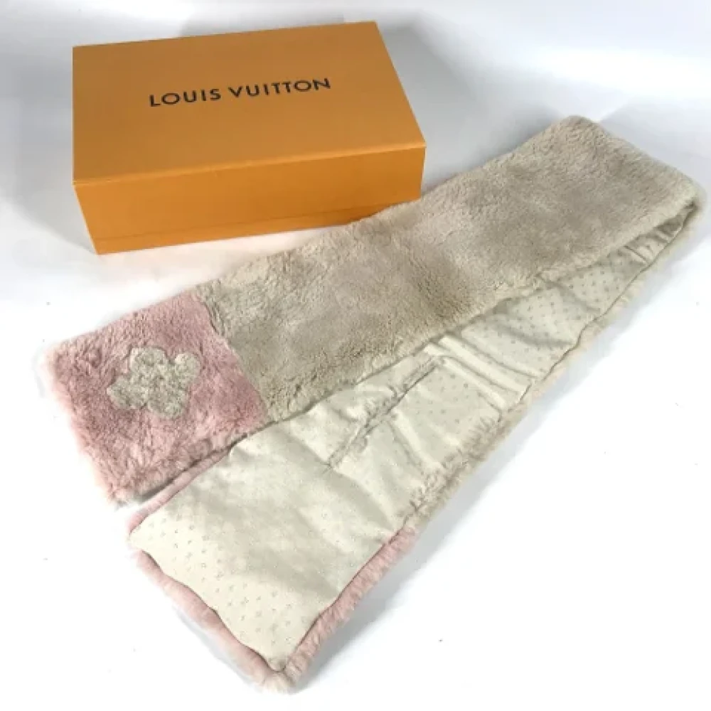 Louis Vuitton Vintage Pre-owned Fur scarves Beige Dames