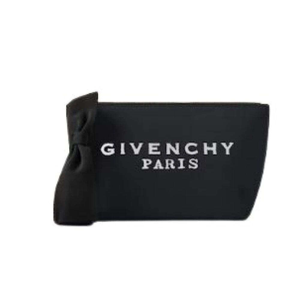 Givenchy Women's Black Clutches, One Size, Small Pouch In Canvas With Bow