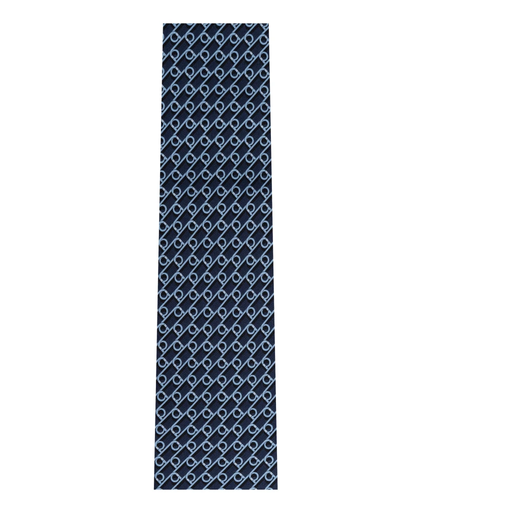 Salvatore Ferragamo Zijden stropdas Blue Heren
