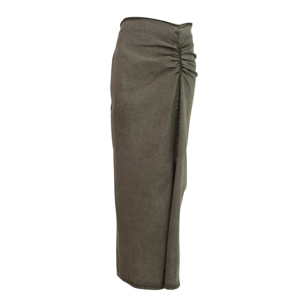 March23 Jeansrok met hoge taille Green Dames