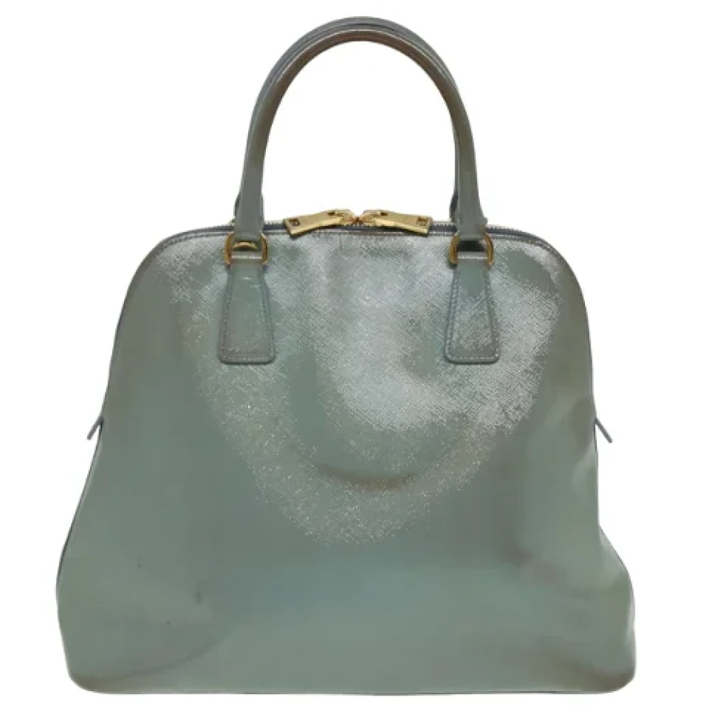 Prada Vintage Pre-owned Leather handbags Blue Dames