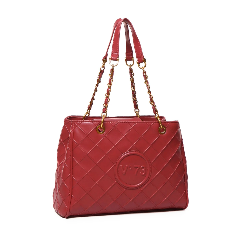 V73 Robijn Shopper met Drie Compartimenten Red Dames