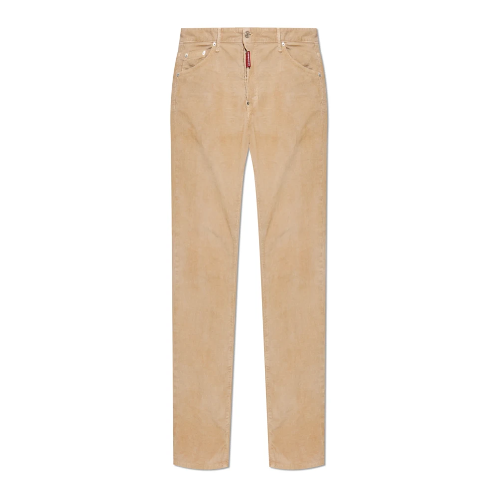 Dsquared2 Men's Beige Slim-Fit Trousers, Xl, Cool Guy Trousers