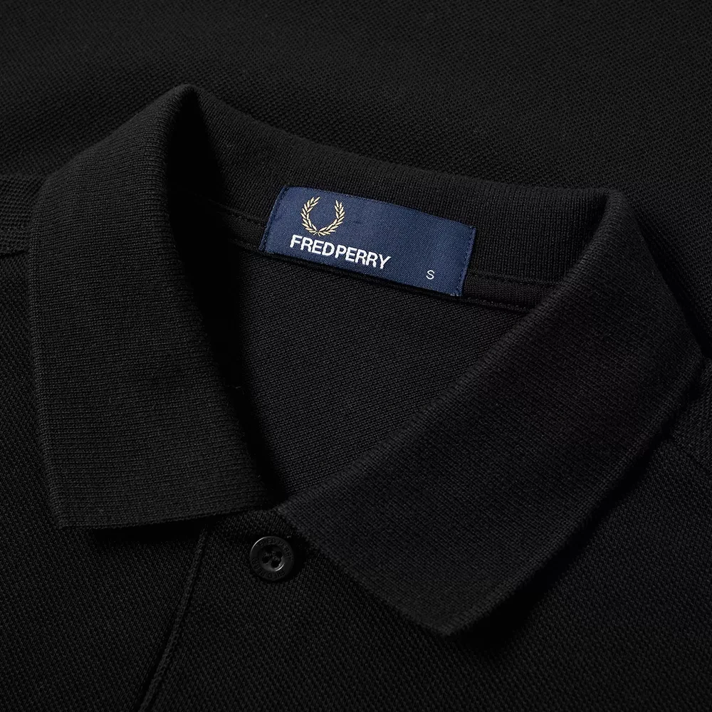Fred Perry Slim Fit Polo met Strepen Black Heren