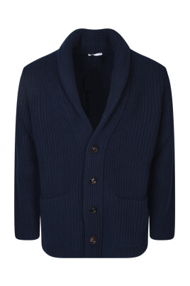 blue-v-neck-wool-cardigan