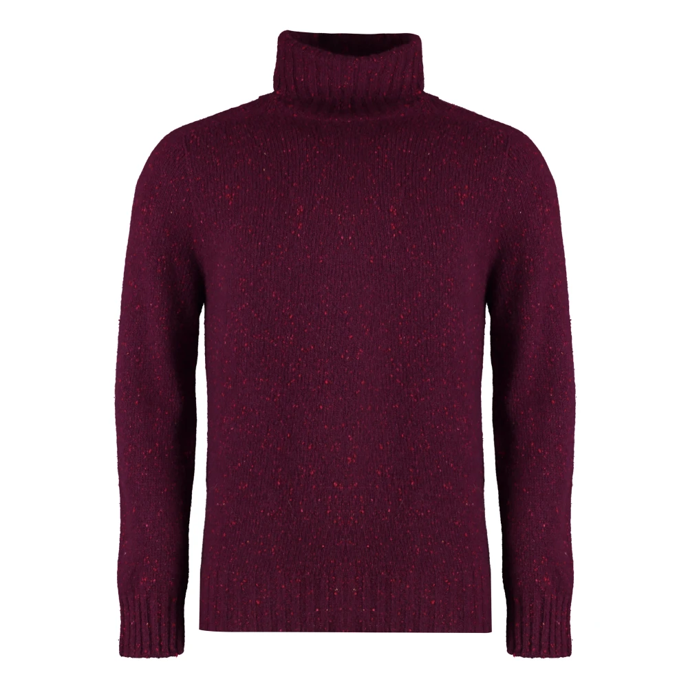 Malo Heather Cashmere Turtleneck Sweater Purple, Herr