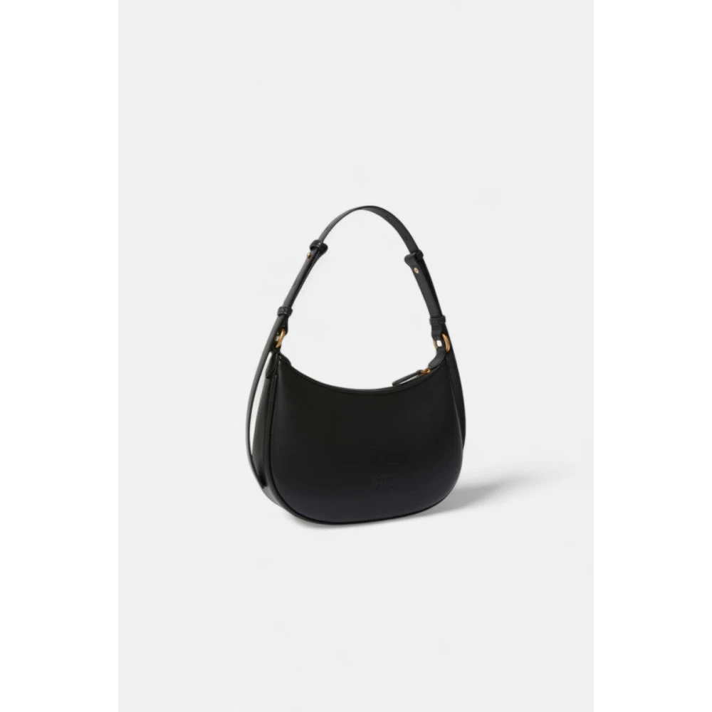 pinko Mini Half Moon Schoudertas Love Birds Black Dames