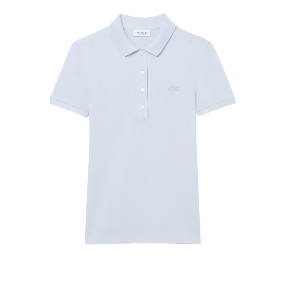 Lacoste Women's Blue Stretch Cotton Polo