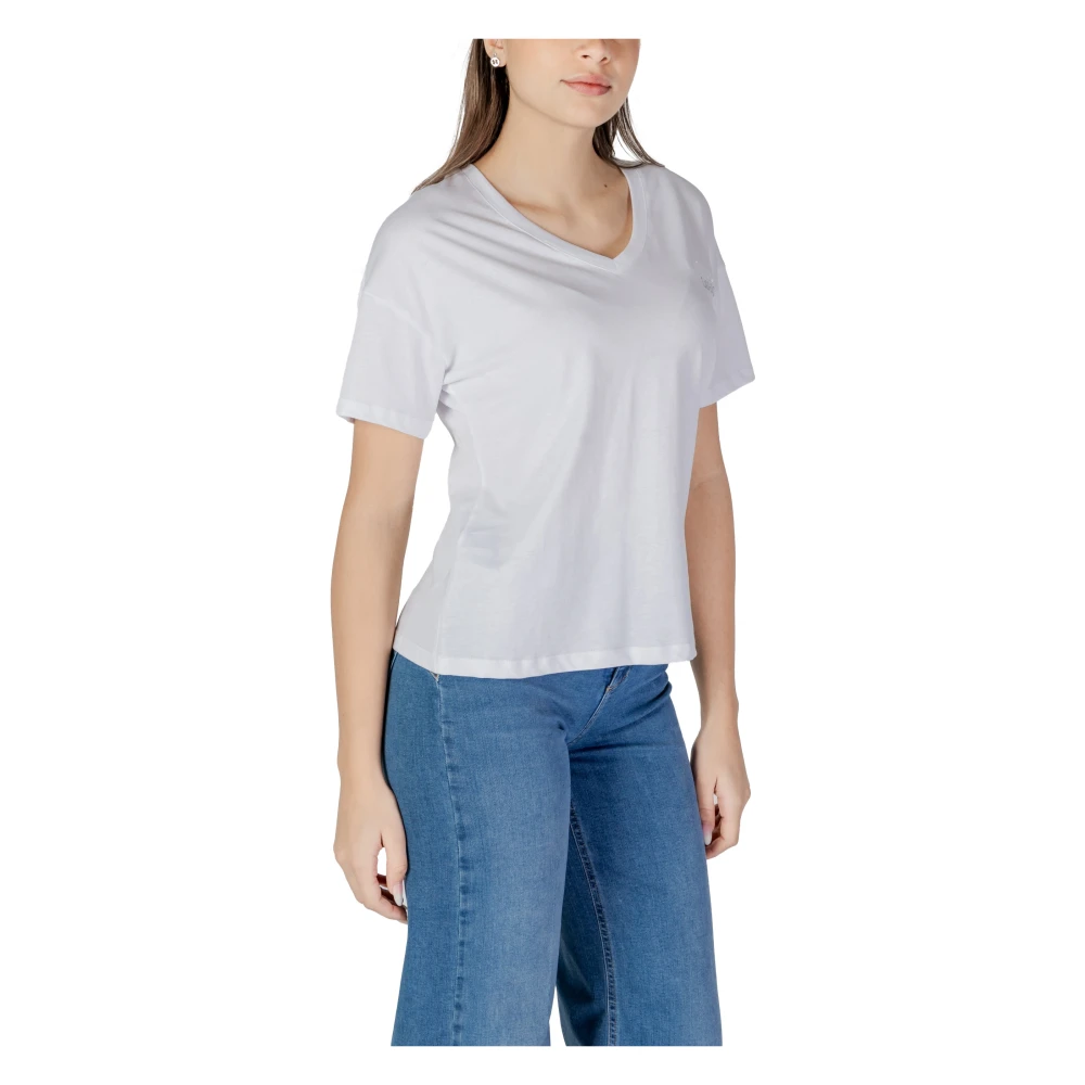 Liu Jo Katoenen T-shirt korte mouwen lente zomer White Dames
