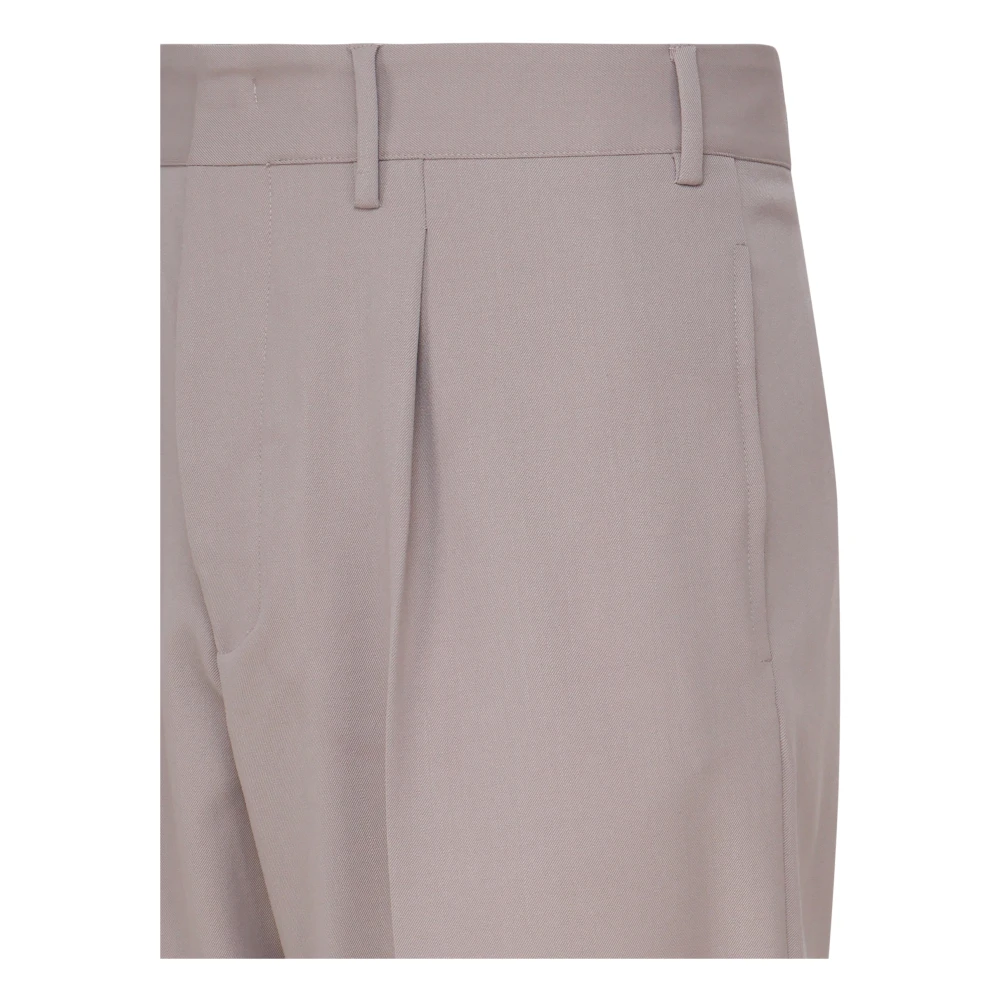 Mauro Grifoni Taupe Broek met Manchetten en Zakken Beige Heren
