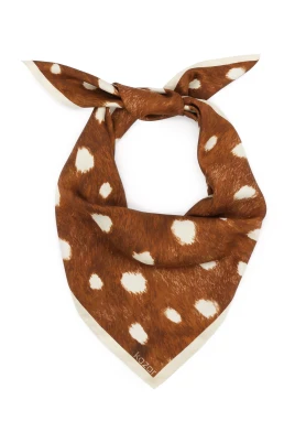 Sidenscarf med djurmönster