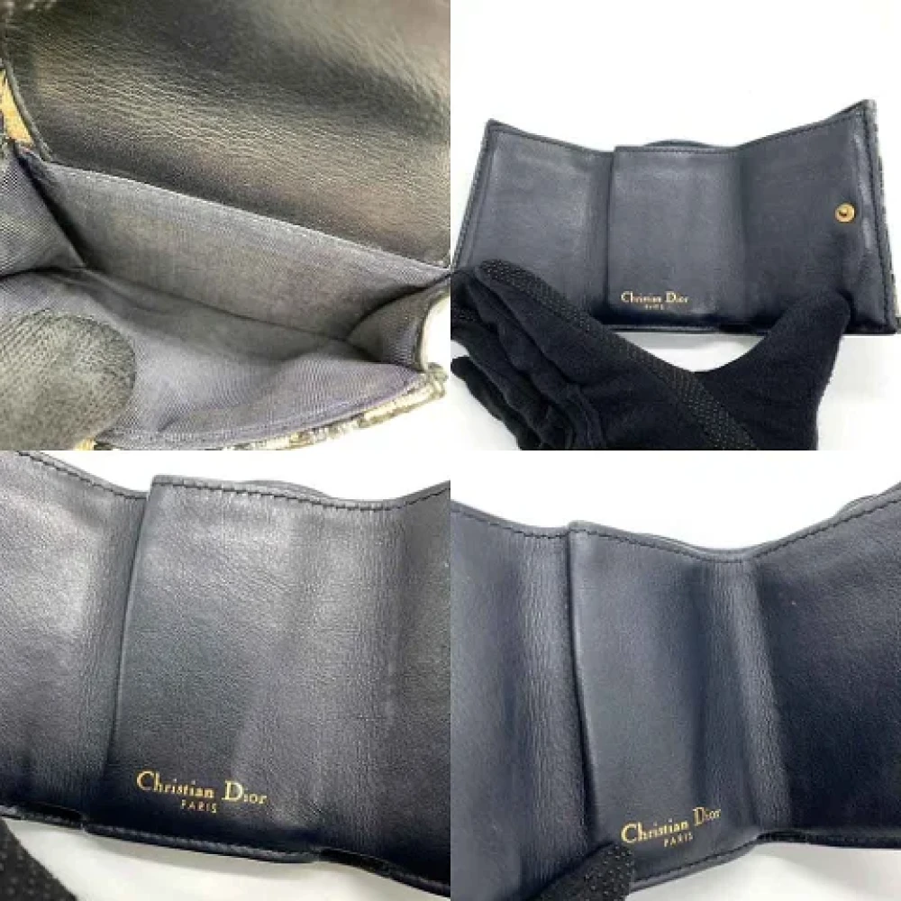 Dior Vintage Pre-owned Canvas wallets Blue Dames