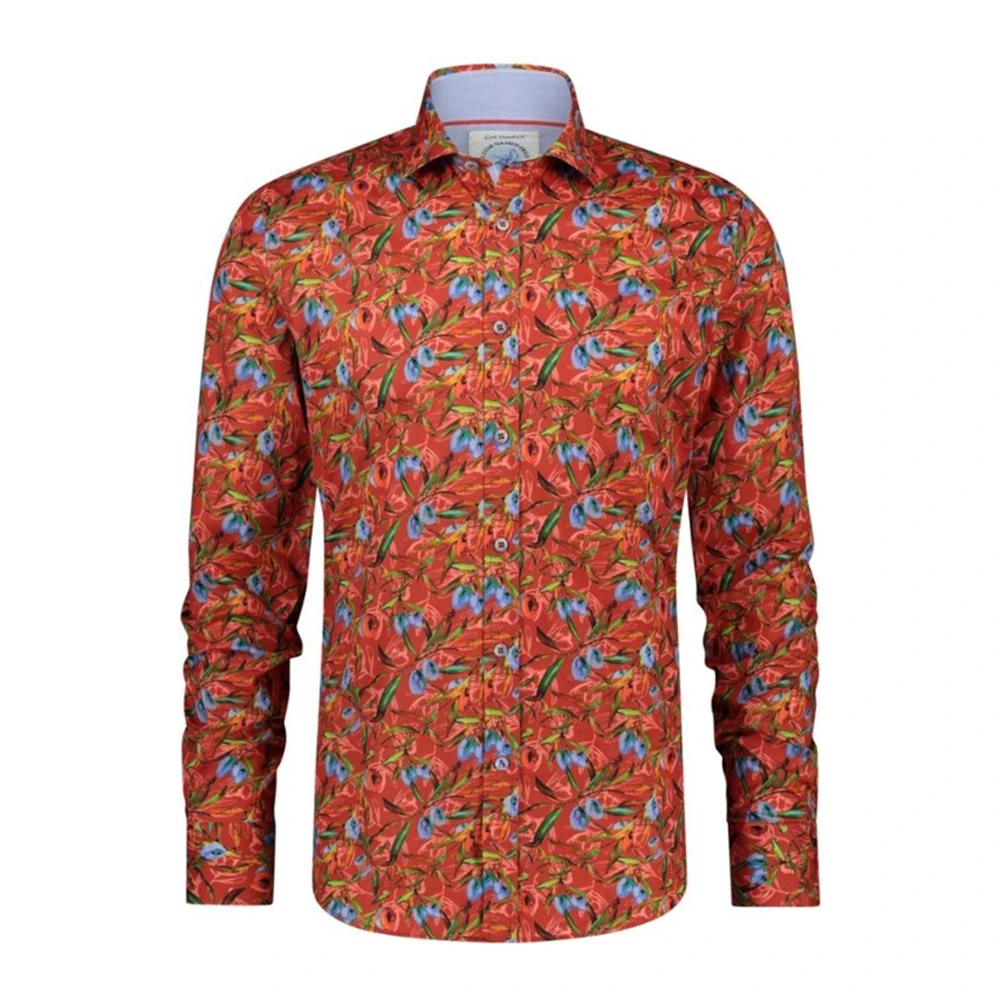 A fish named fred Slim Fit Cotton Shirt Multicolor Heren
