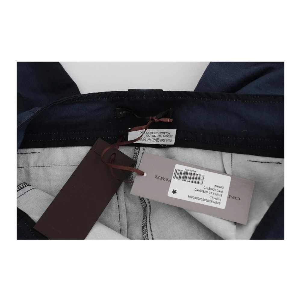Ermanno Scervino Blauwe Katoenen Pantalons Gemaakt in Italië Blue Dames