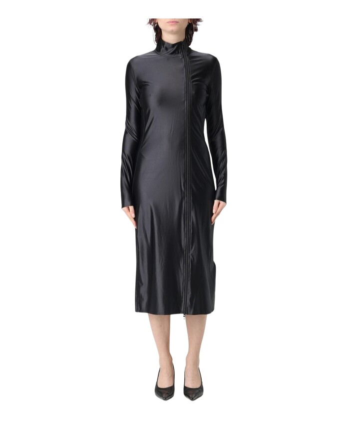 robe-midi-sans-manches-elegante-noire