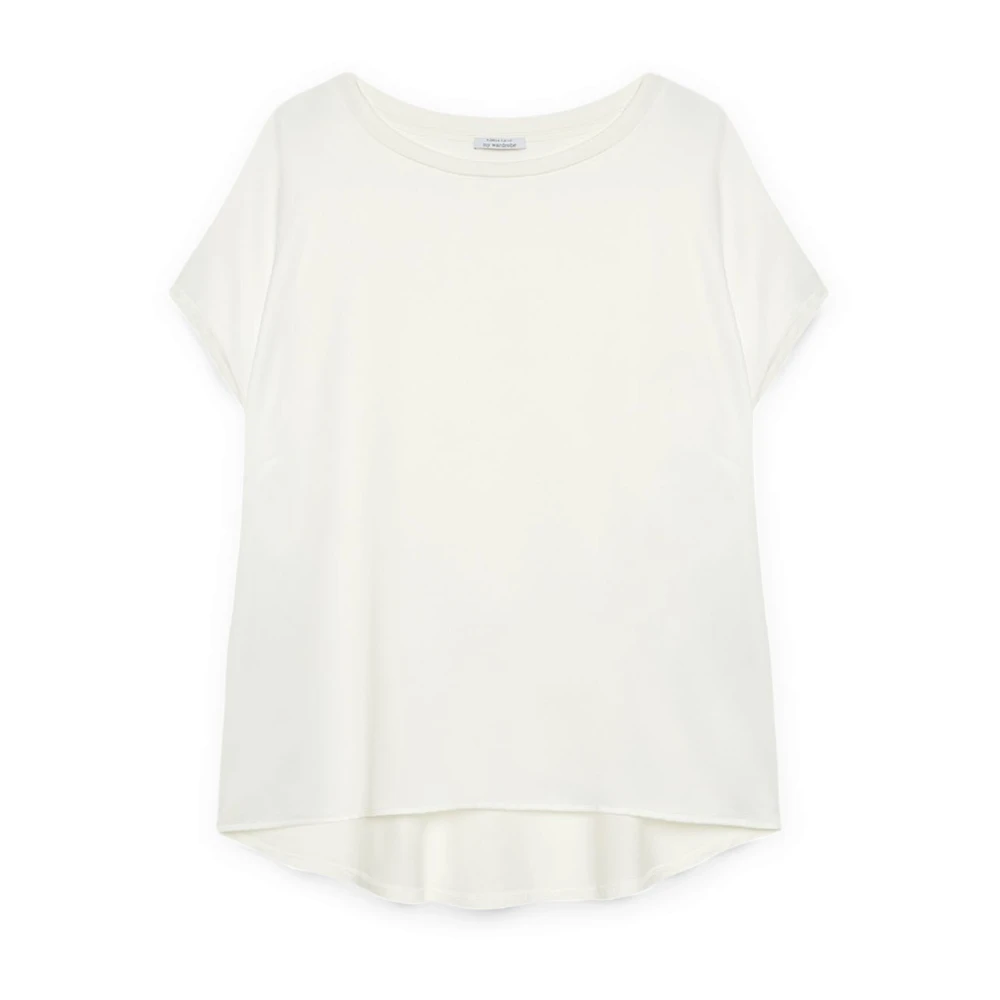 Fiorella Rubino Satijnen blouse White Dames