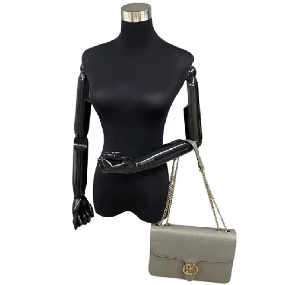 Gucci Vintage Pre-owned Leather shoulder-bags Beige Dames