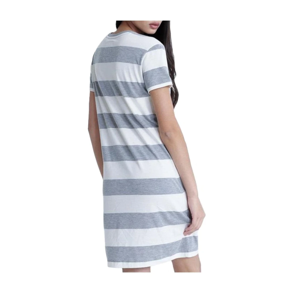 Superdry Gestreepte Darcy T-shirt Jurk Gray Dames