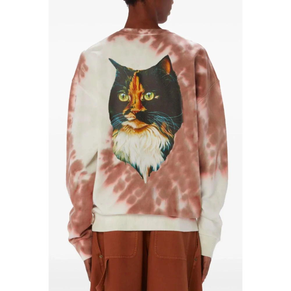 JW Anderson Bruine Tie Dye Sweater Katoen Jersey Brown Dames