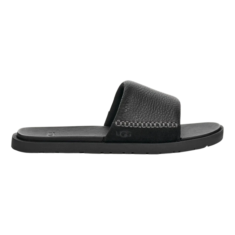 Ugg Men's Black Sliders, 8 Uk, Seaside Ii-Slipper Slippers