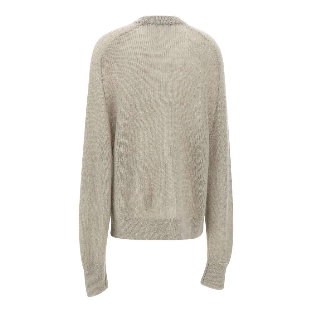 Rotate Birger Christensen Grijze Wollen Trui met Logo Gray Dames