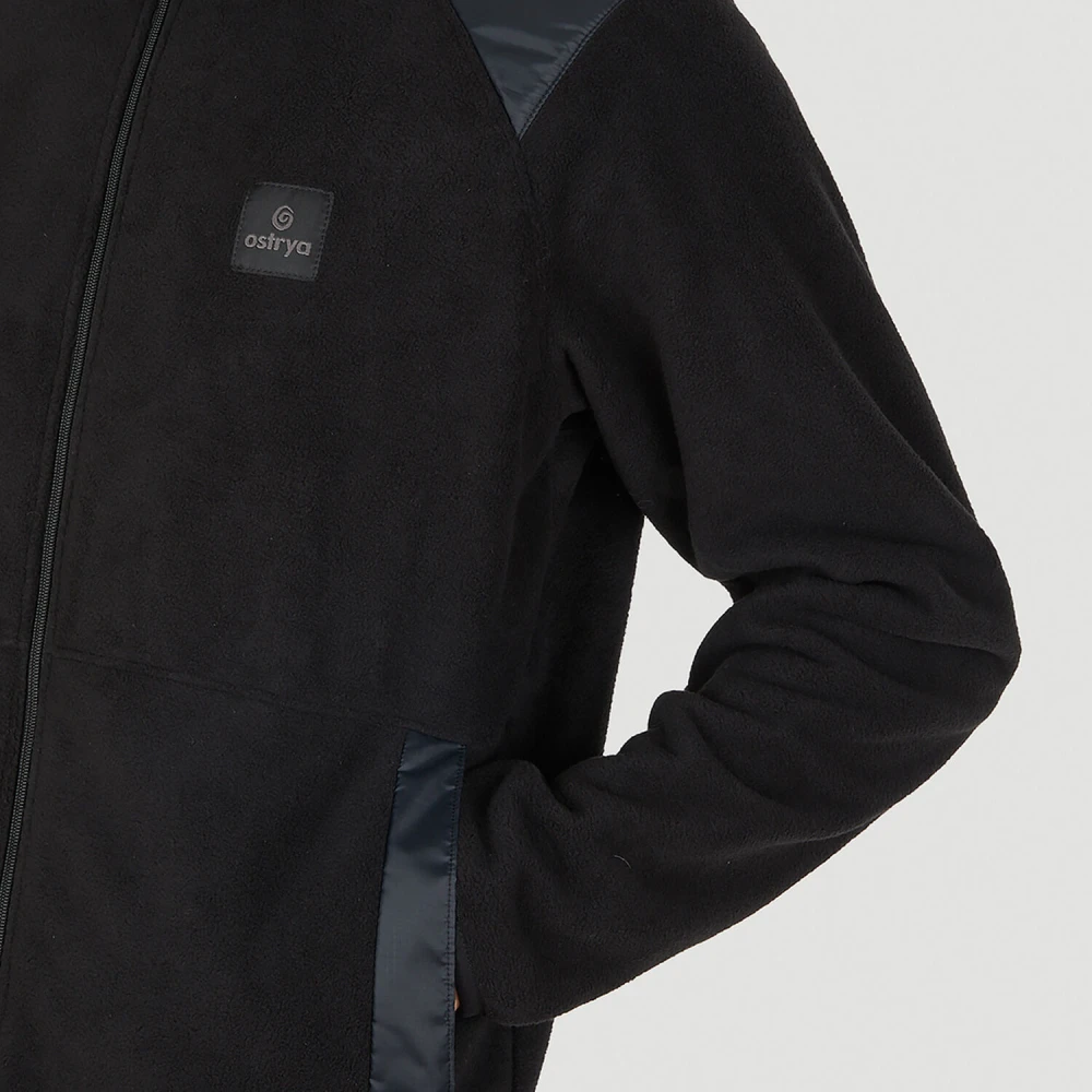 Ostrya Fleecejas voor Mannen Black Heren