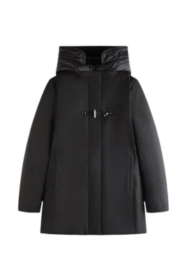 Toggle Coat i Svart Gabardin