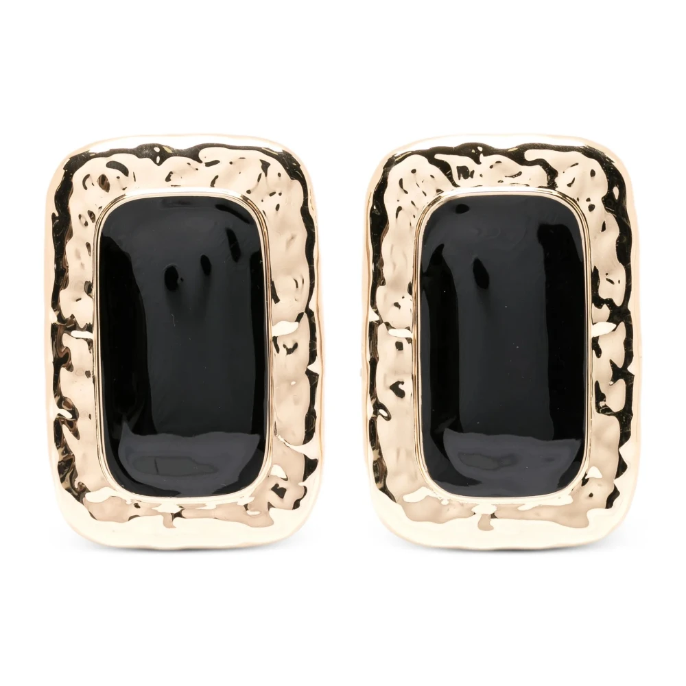 Self-Portrait Gold Brass Earrings - One Size - Image 2