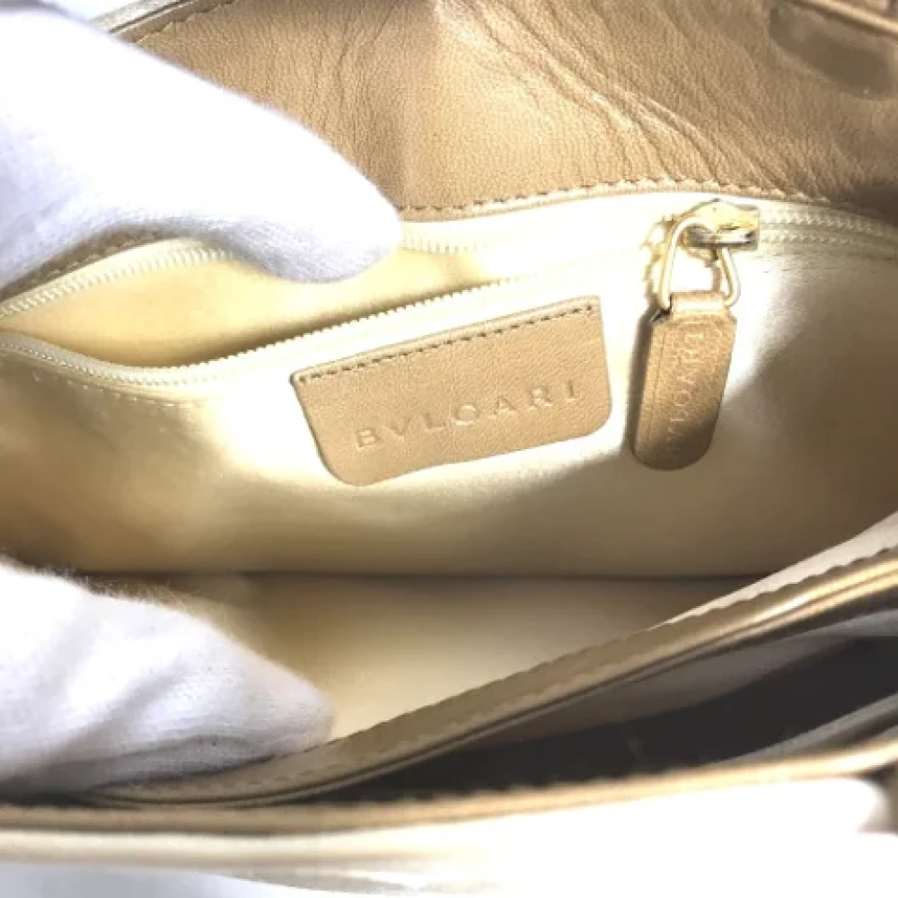 Bvlgari Vintage Pre-owned Fabric shoulder-bags Beige Dames