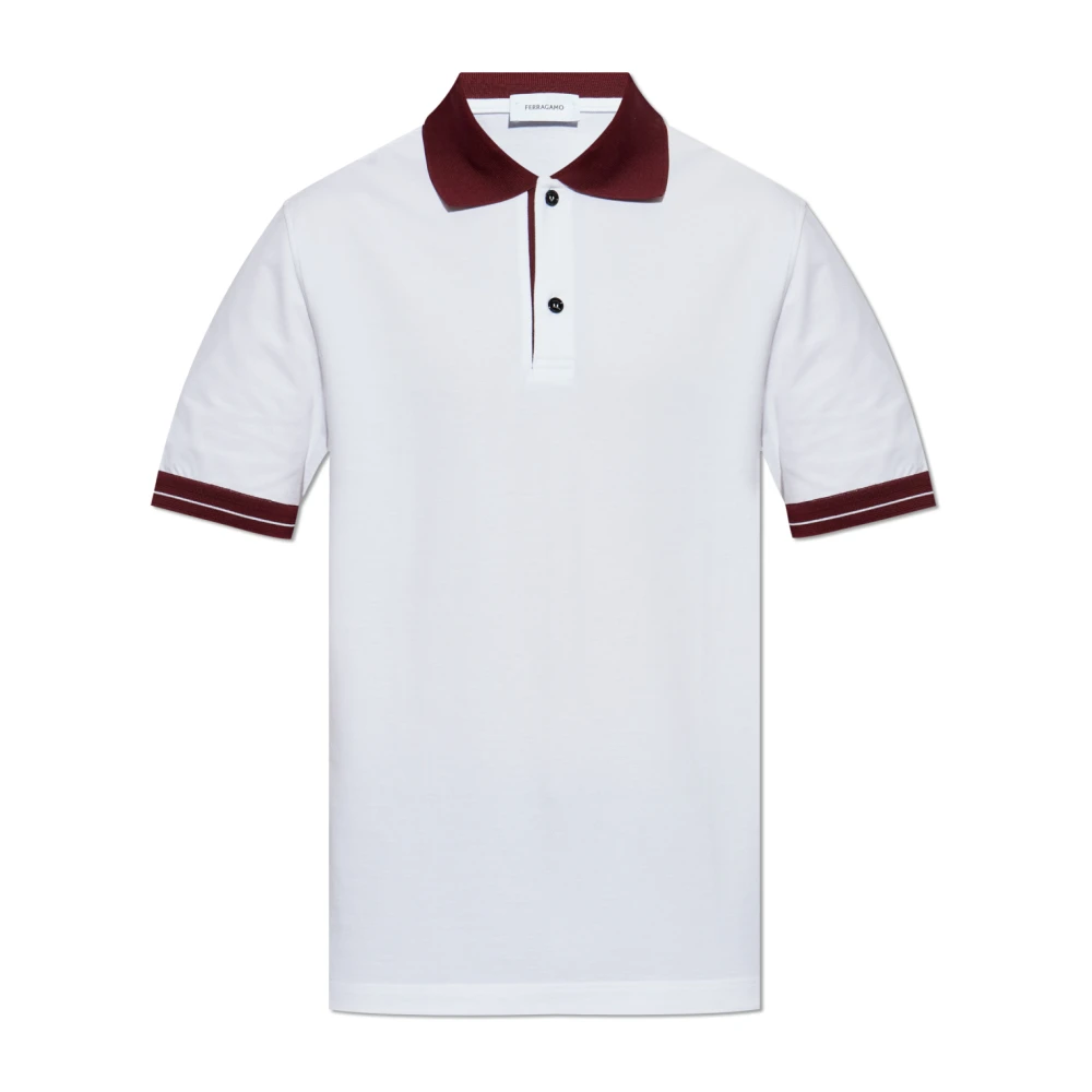 Salvatore Ferragamo Klassiek Polo Shirt voor Mannen White Heren