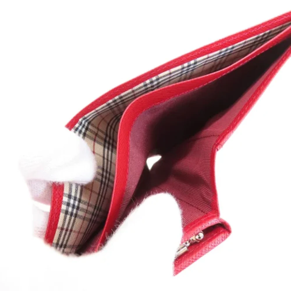 Burberry Vintage Pre-owned Plastic wallets Red Dames