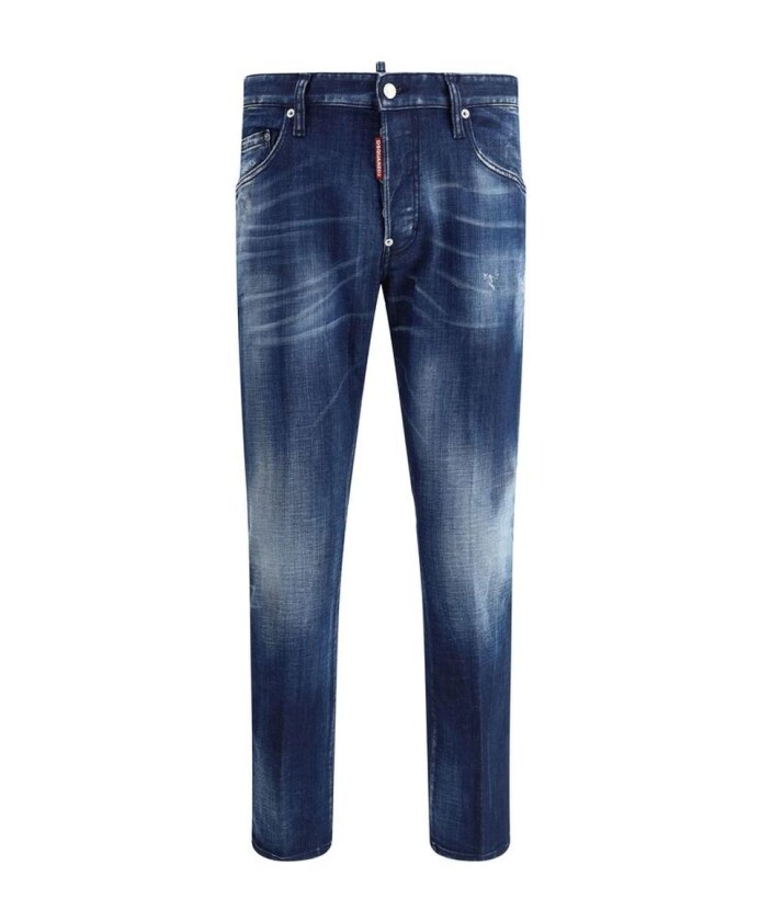 jean-skater-en-coton-classique-avec-patch-en-cuir