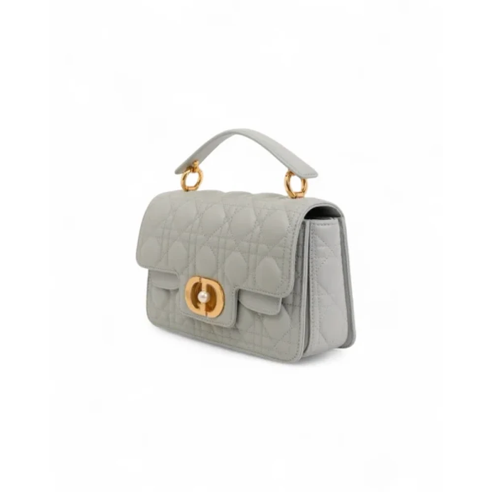 Dior Vintage Pre-owned Leather handbags Gray Dames