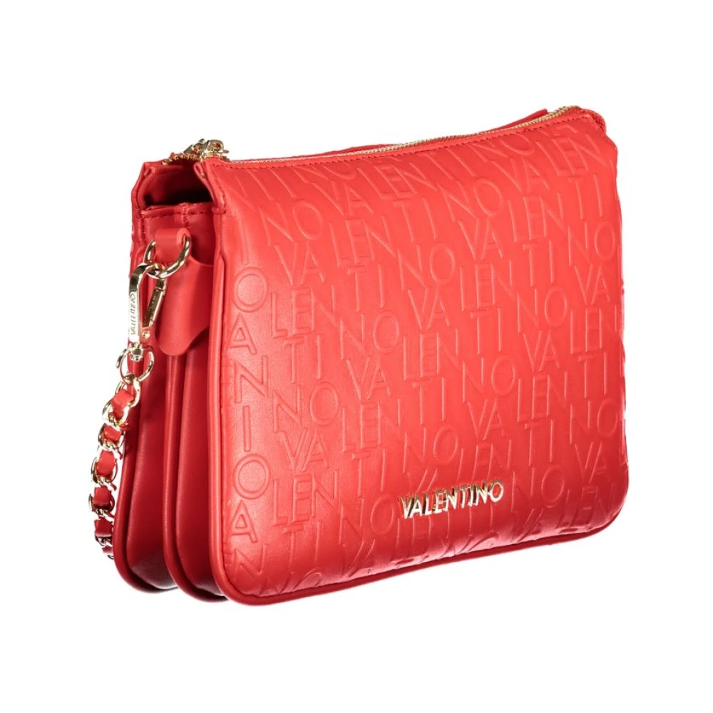 Valentino by Mario Valentino Rode polyethyleen handtas met schouderband Red Dames
