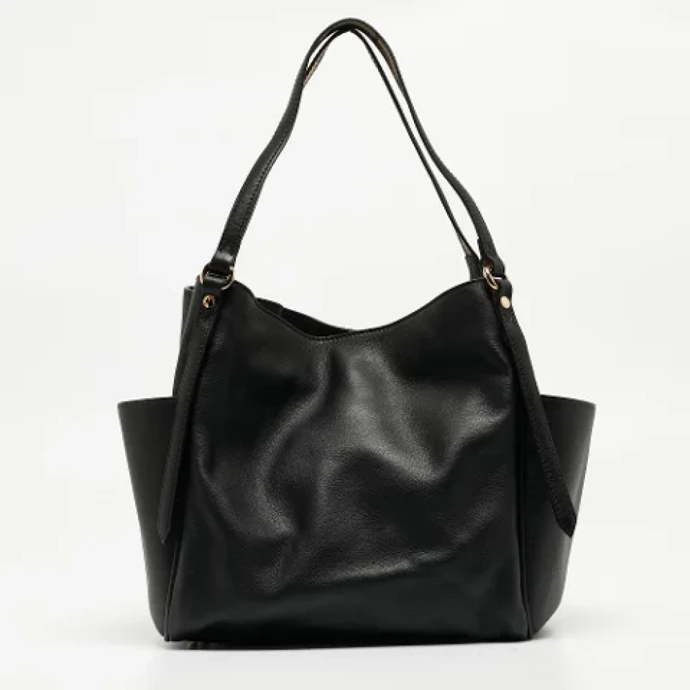 Burberry Vintage Pre-owned Leather totes Black Dames