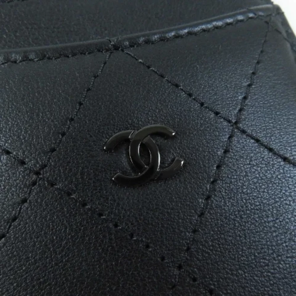 Chanel Vintage Pre-owned Leather wallets Black Dames